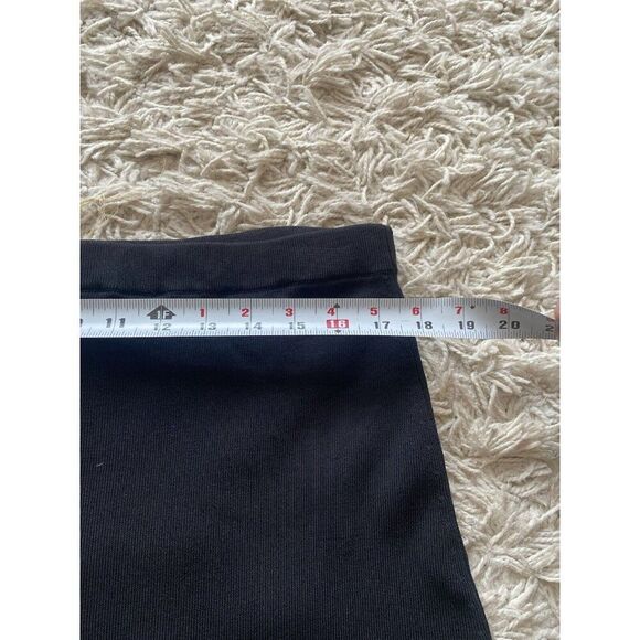 Ralph Lauren Blue Label Skirt Black Knit A-Line Medium Stretch Embroidered Edge - Picture 4 of 6